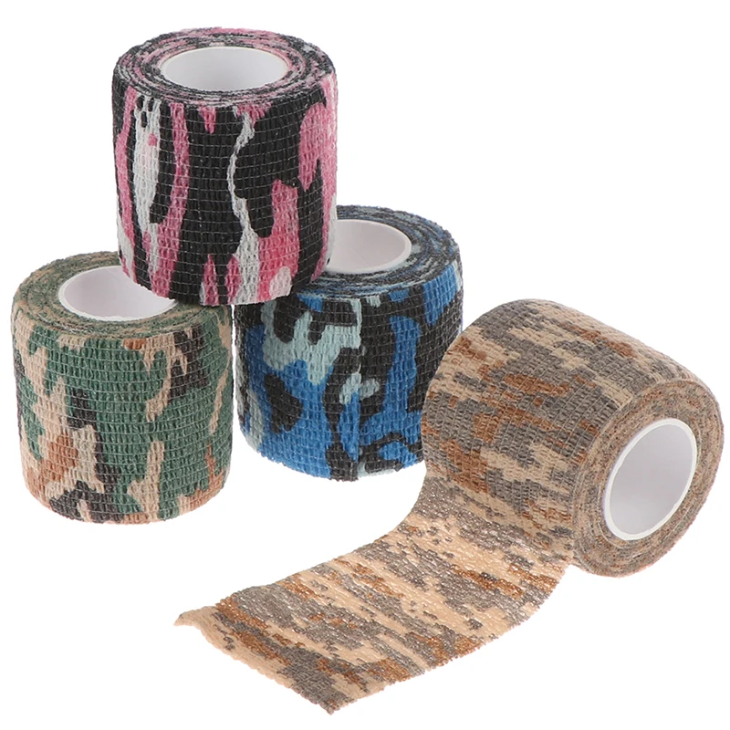 Elastic Wrap Tape Army Adhesive Outdoor Hunting Camouflage Stealth Tape Waterproof Wrap Durable Self Adhesive Elastic Bandage