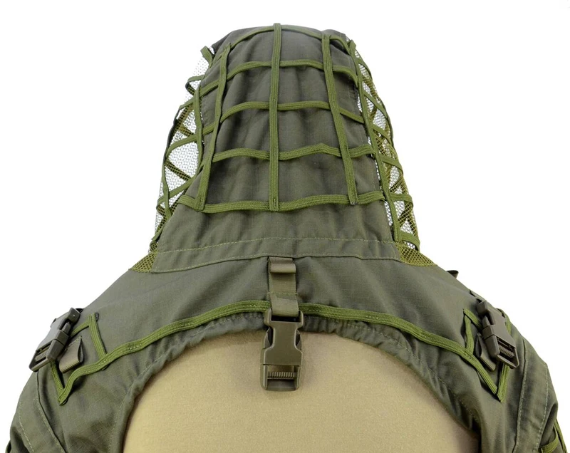 Tactical Ghillie Suit Airsoft Shooting Hood Ghillie Shawl Coat Outdoor Hunting Combat Camouflage Ghillie Suit Jacket Clothes