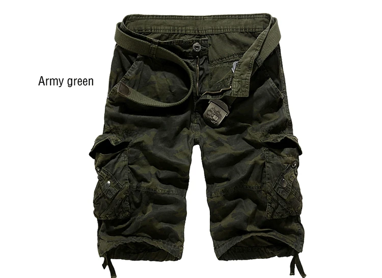 Camouflage Loose Cargo Shorts Men 2024 Summer Military Camo Short Pants Homme Cargo Shorts US size