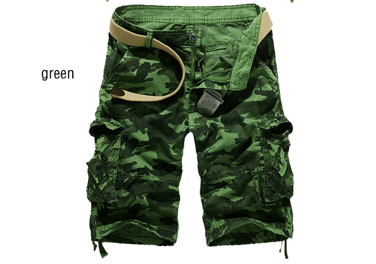 Camouflage Loose Cargo Shorts Men 2024 Summer Military Camo Short Pants Homme Cargo Shorts US size