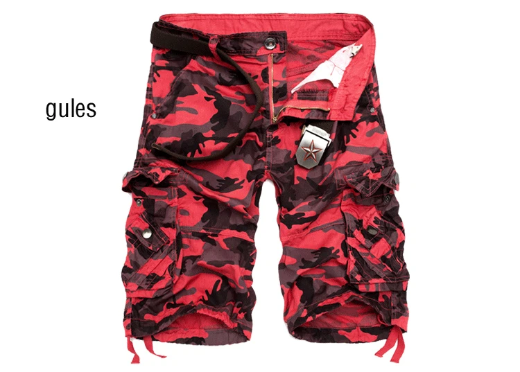 Camouflage Loose Cargo Shorts Men 2024 Summer Military Camo Short Pants Homme Cargo Shorts US size