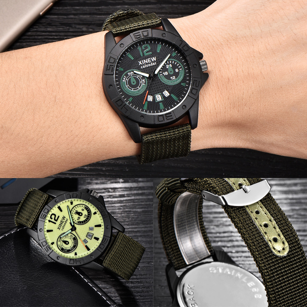 2024 Fashion Nylon Belt round Men Military Watch Men watches Luxury Automatic Sports Brown Watch MaleRelogio Masculino 2024 Fashion Nylon Belt round Men Military Watch Men watches Luxury Automatic Sports Brown Watch MaleRelogio Masculino