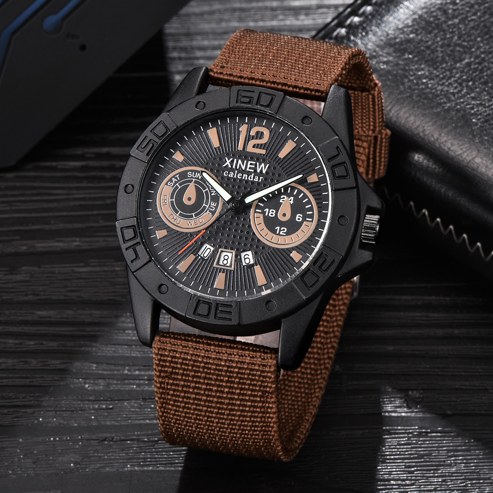 2024 Fashion Nylon Belt round Men Military Watch Men watches Luxury Automatic Sports Brown Watch MaleRelogio Masculino 2024 Fashion Nylon Belt round Men Military Watch Men watches Luxury Automatic Sports Brown Watch MaleRelogio Masculino