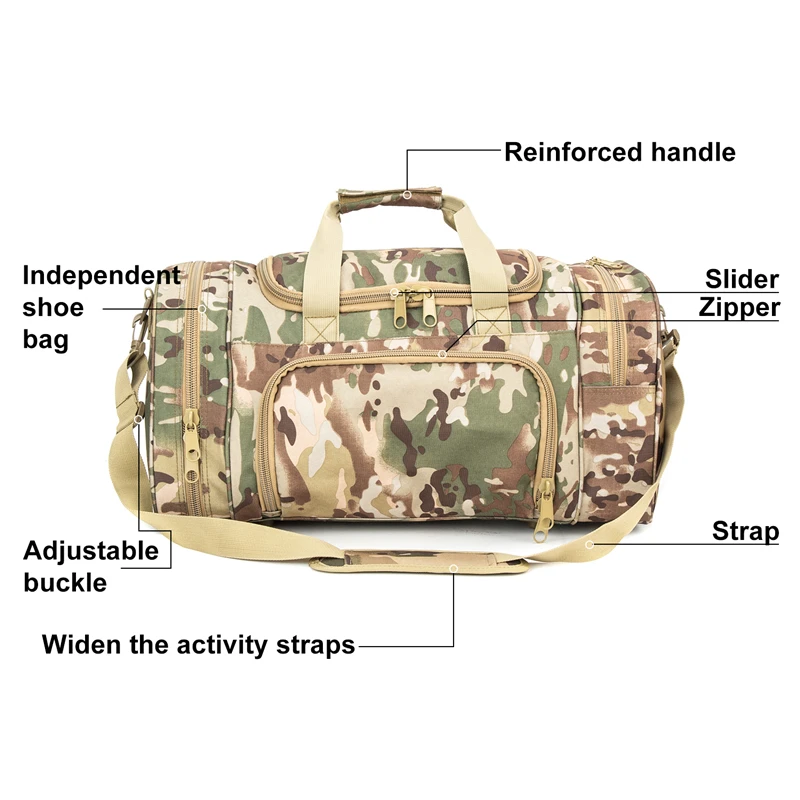 Sport Gym Fitness Bag for Men Military Tactical Duffle Bag Travel Work Out Bags Training Workout Bag With Shoe Compartment Sport Gym Fitness Bag for Men Military Tactical Duffle Bag Travel Work Out Bags Training Workout Bag With Shoe Compartment