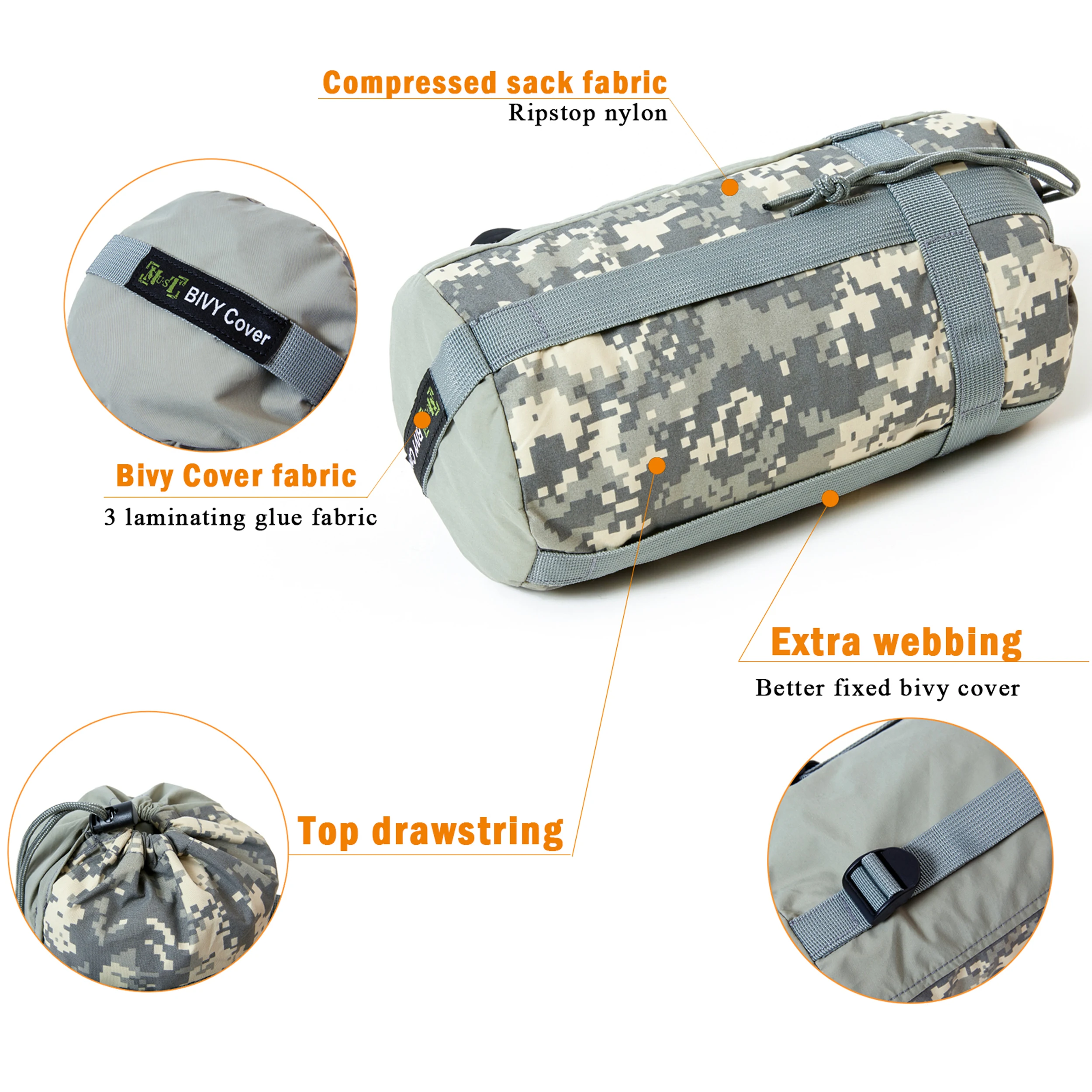 Bivy Cover Velvet Sack Military Modular Sleeping System Outdoor Camping Supplies Waterproof Outer Shell Multicam Sleeping Bag