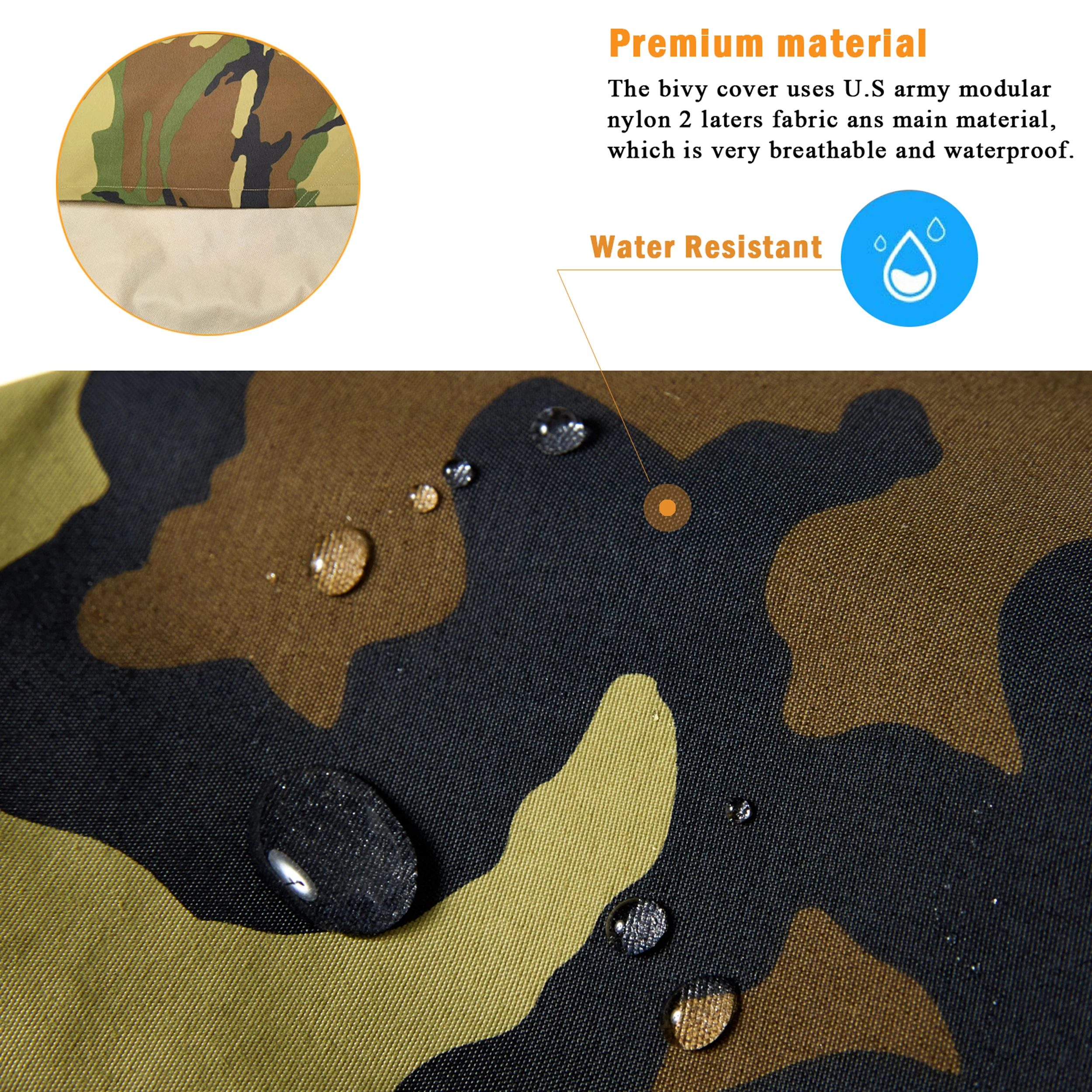 Bivy Cover Velvet Sack Military Modular Sleeping System Outdoor Camping Supplies Waterproof Outer Shell Multicam Sleeping Bag
