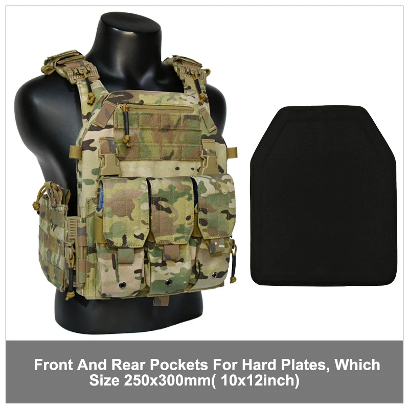 Tactical Body Armor 1000D Nylon Plate Carrier Outdoor Tactical vest Hunting Protective Adjustable MOLLE System Vest