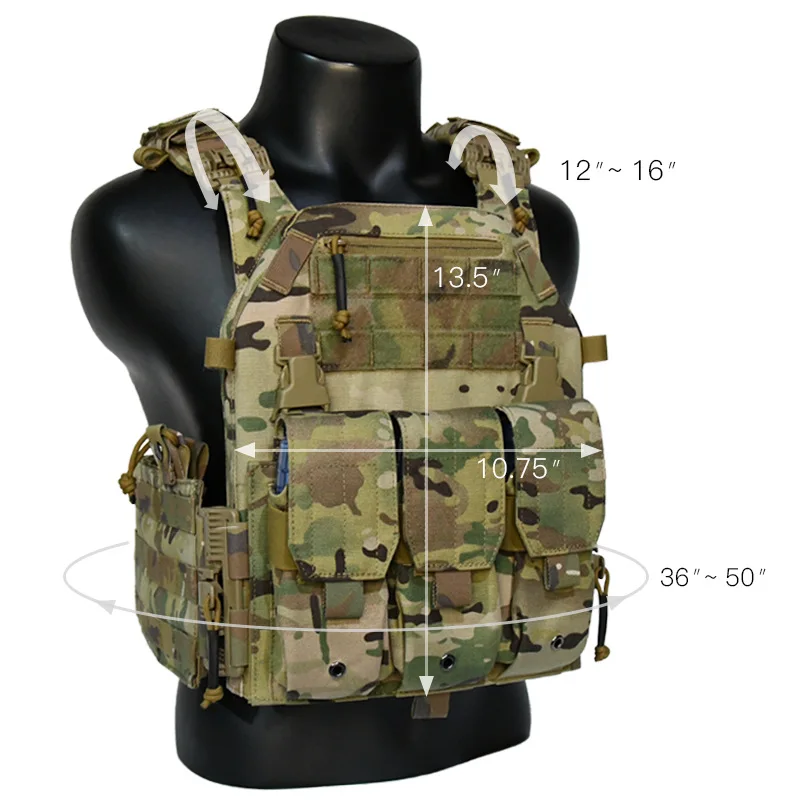 Tactical Body Armor 1000D Nylon Plate Carrier Outdoor Tactical vest Hunting Protective Adjustable MOLLE System Vest