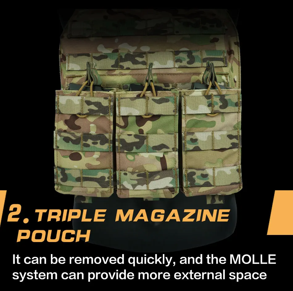 Tactical Vest Outdoor Hunting Plate Carrier Protective Adjustable Vest Airsoft Carrier Combat Equipment Outdoor hunting vest