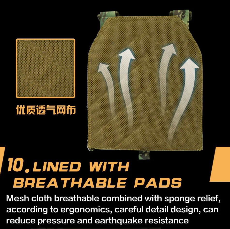 Tactical Vest Outdoor Hunting Plate Carrier Protective Adjustable Vest Airsoft Carrier Combat Equipment Outdoor hunting vest