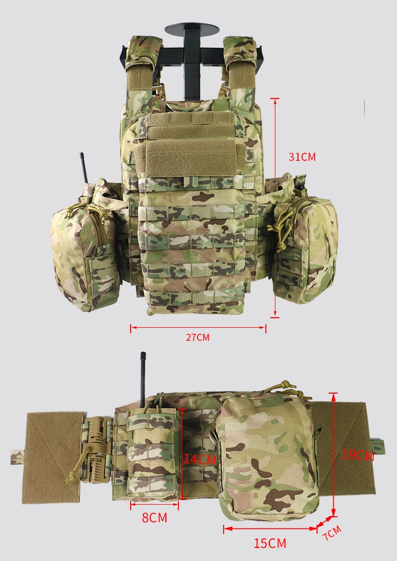 Tactical Vest Outdoor Hunting Plate Carrier Protective Adjustable Vest Airsoft Carrier Combat Equipment Outdoor hunting vest