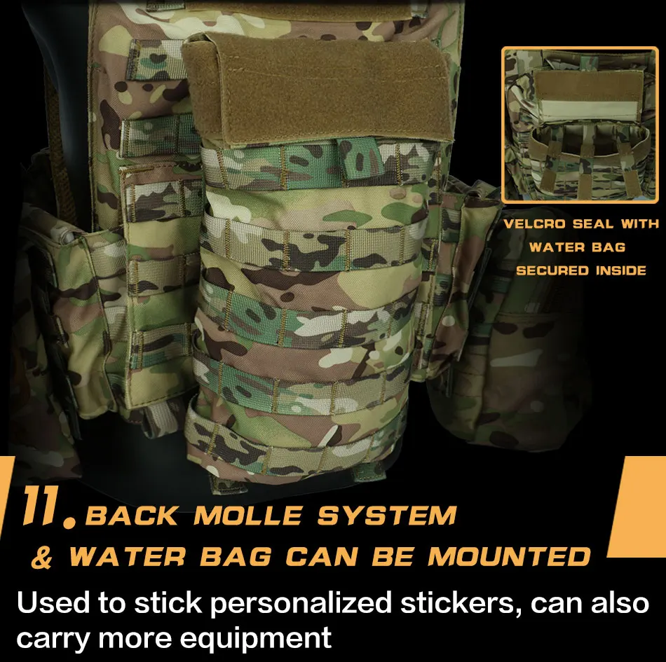 Tactical Vest Outdoor Hunting Plate Carrier Protective Adjustable Vest Airsoft Carrier Combat Equipment Outdoor hunting vest