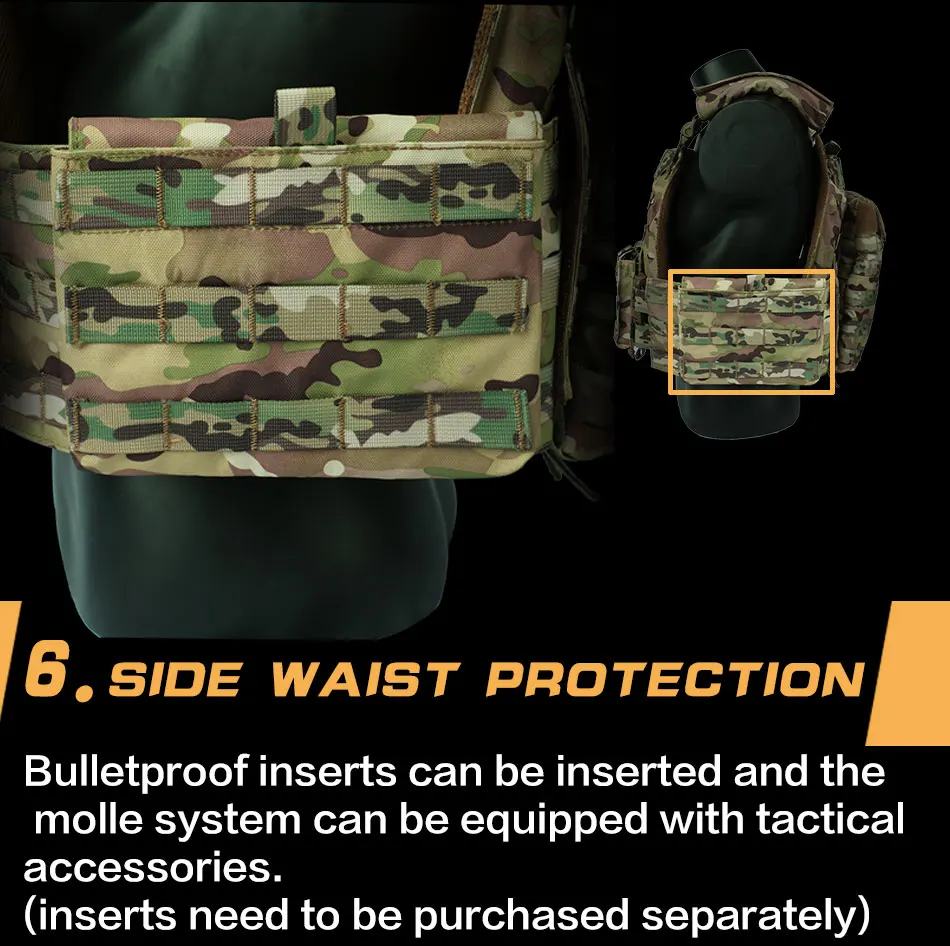 Tactical Vest Outdoor Hunting Plate Carrier Protective Adjustable Vest Airsoft Carrier Combat Equipment Outdoor hunting vest