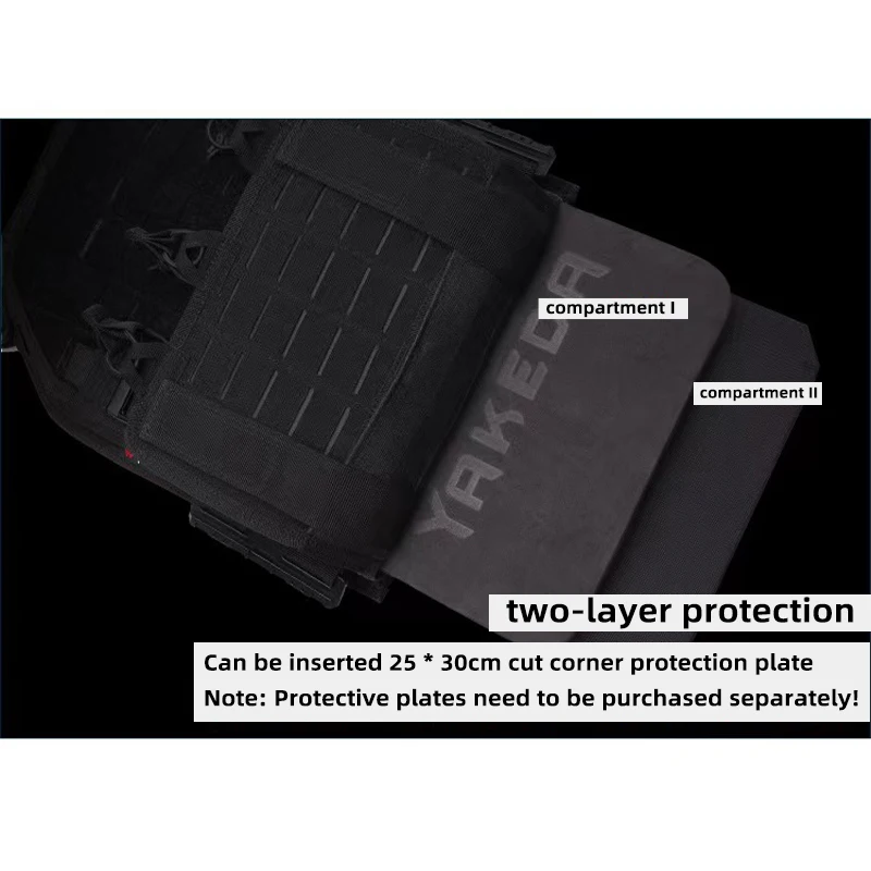 YAKEDA Tactical Vest Outdoor Hunting Plate Carrier Protective Adjustable Vest Airsoft Carrier Combat Equipment YAKEDA Tactical Vest Outdoor Hunting Plate Carrier Protective Adjustable Vest Airsoft Carrier Combat Equipment
