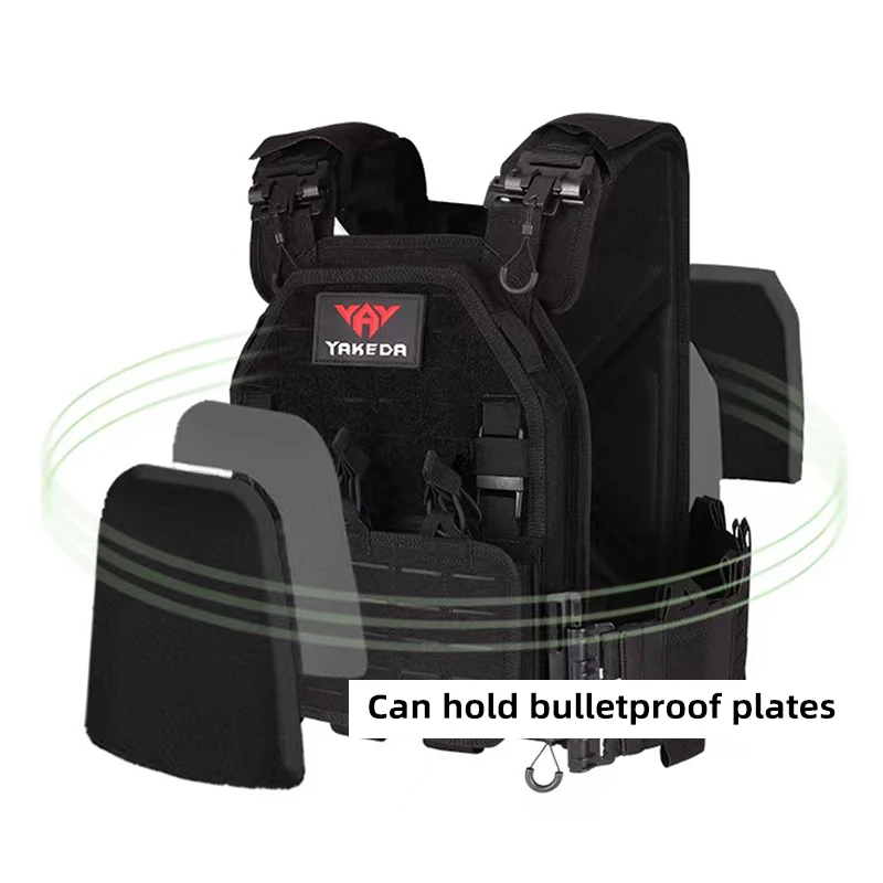 YAKEDA Tactical Vest Outdoor Hunting Plate Carrier Protective Adjustable Vest Airsoft Carrier Combat Equipment YAKEDA Tactical Vest Outdoor Hunting Plate Carrier Protective Adjustable Vest Airsoft Carrier Combat Equipment