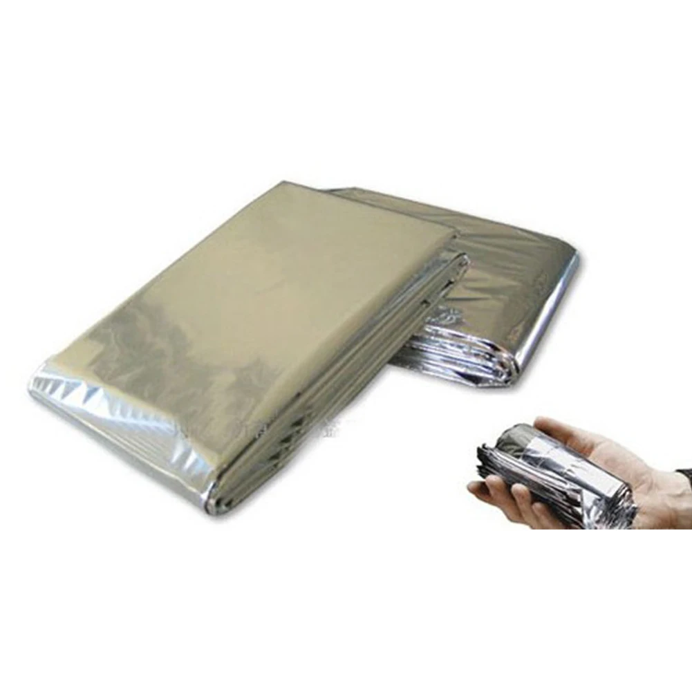 Emergency Blanket Outdoor Survival First Aid Military Rescue Kit Windproof Waterproof Reusable Foil Thermal Blanket for Camping