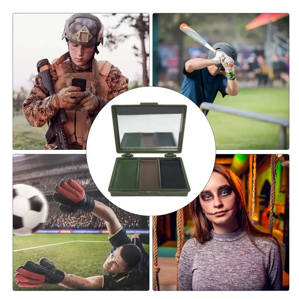 3 Colors CS Shooting Face Paint Camouflage Oil Men Women Outdoor Military Training Hunting Football Gear