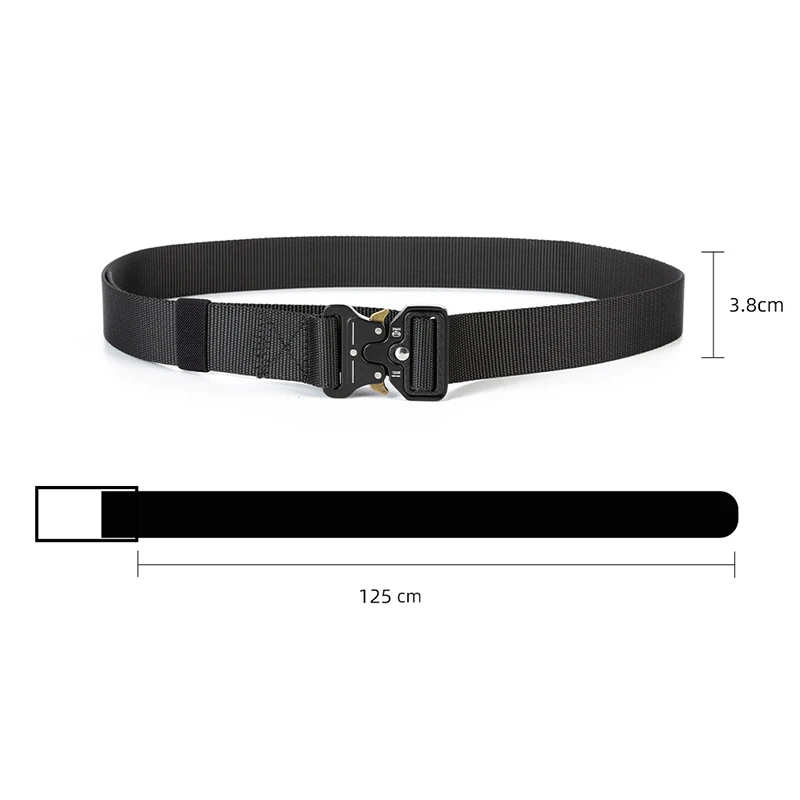 Tactical Belt Quick Release Outdoor Military Belt Soft Real Nylon Sports Accessories Men And Women Black Belt