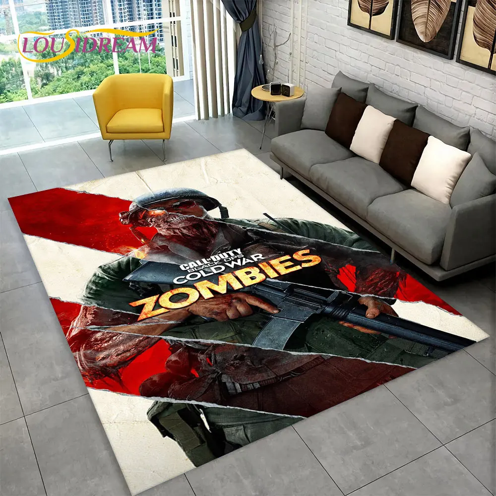 3D COD Game, Call of Duty ,Gamer Area Rug,Carpet Rug for Living Room Bedroom Sofa Doormat Decoration,Kid Play Non-slip Floor Mat