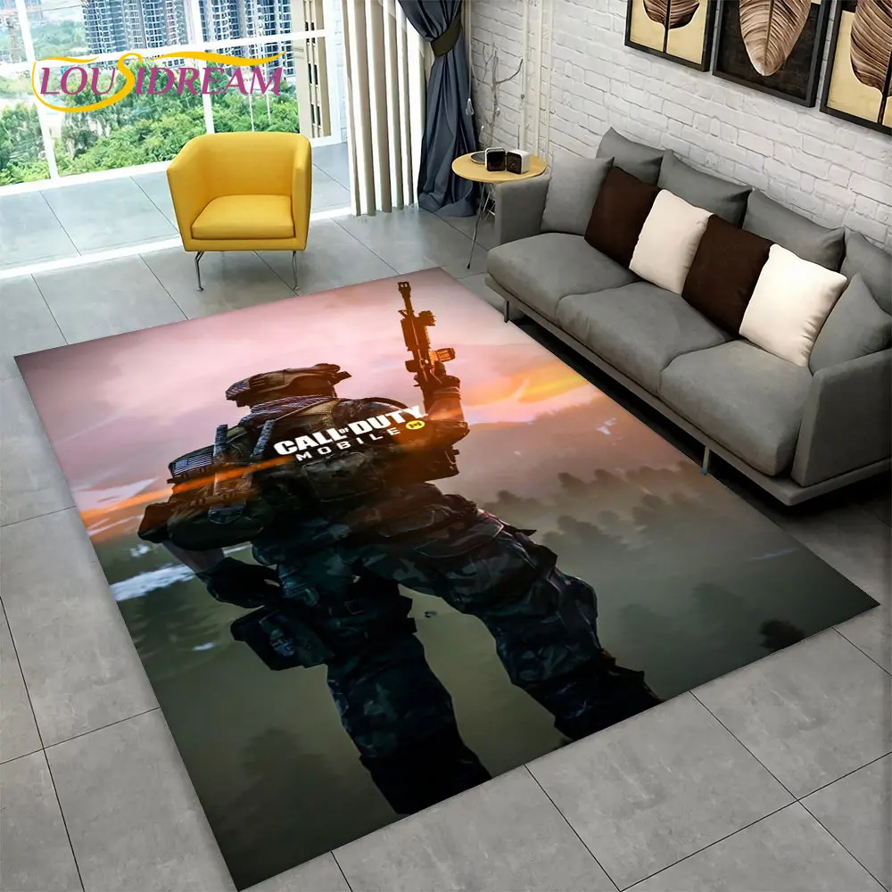 3D COD Game, Call of Duty ,Gamer Area Rug,Carpet Rug for Living Room Bedroom Sofa Doormat Decoration,Kid Play Non-slip Floor Mat