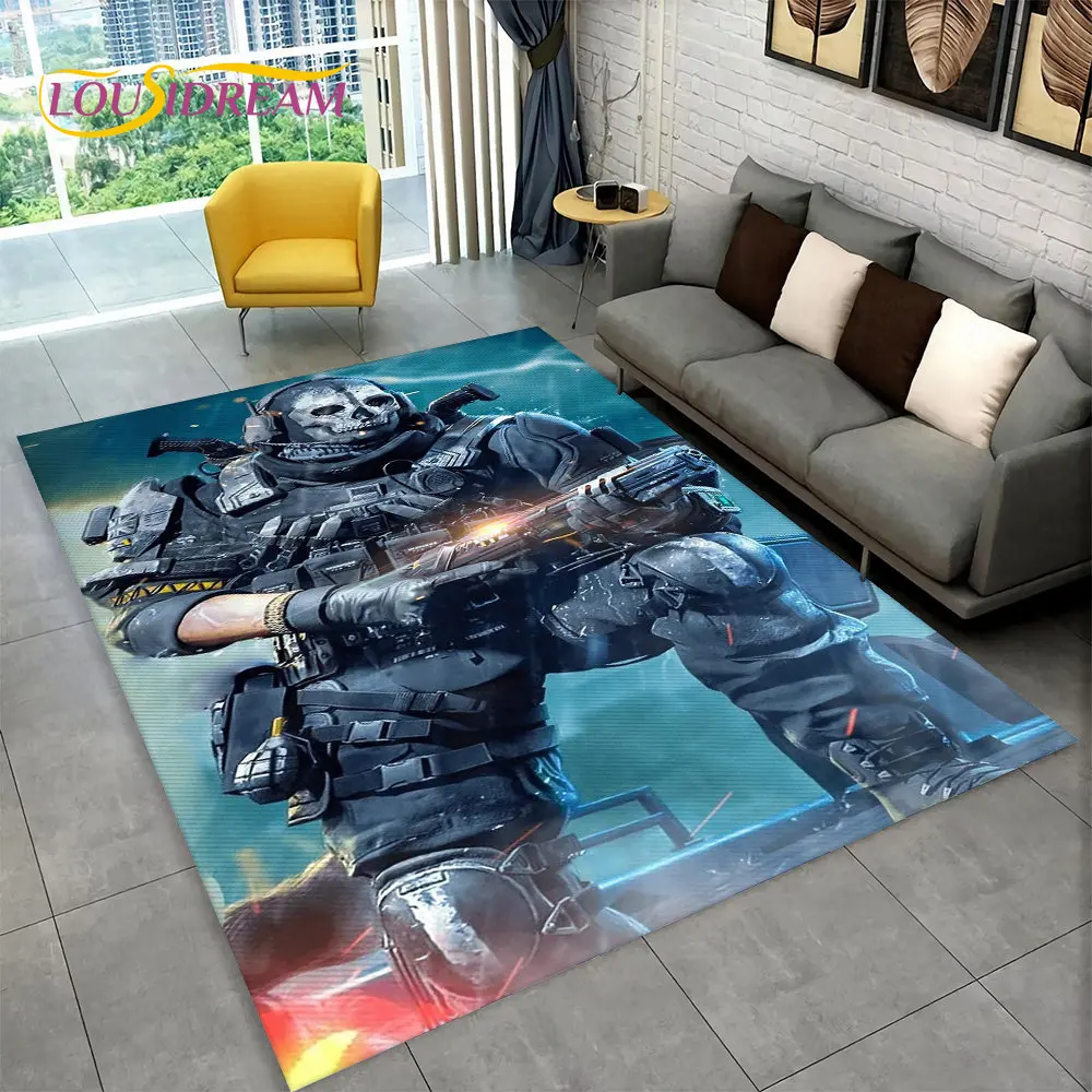 3D COD Game, Call of Duty ,Gamer Area Rug,Carpet Rug for Living Room Bedroom Sofa Doormat Decoration,Kid Play Non-slip Floor Mat