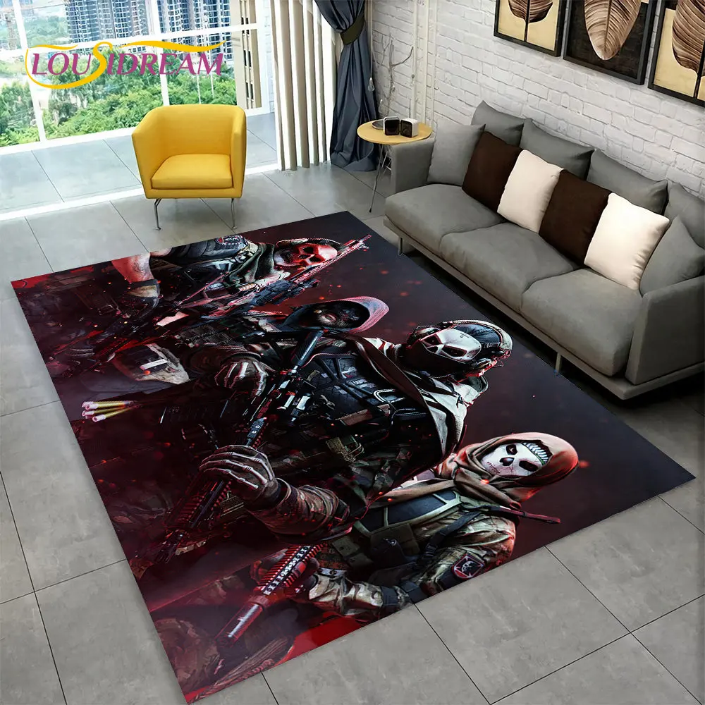 3D COD Game, Call of Duty ,Gamer Area Rug,Carpet Rug for Living Room Bedroom Sofa Doormat Decoration,Kid Play Non-slip Floor Mat