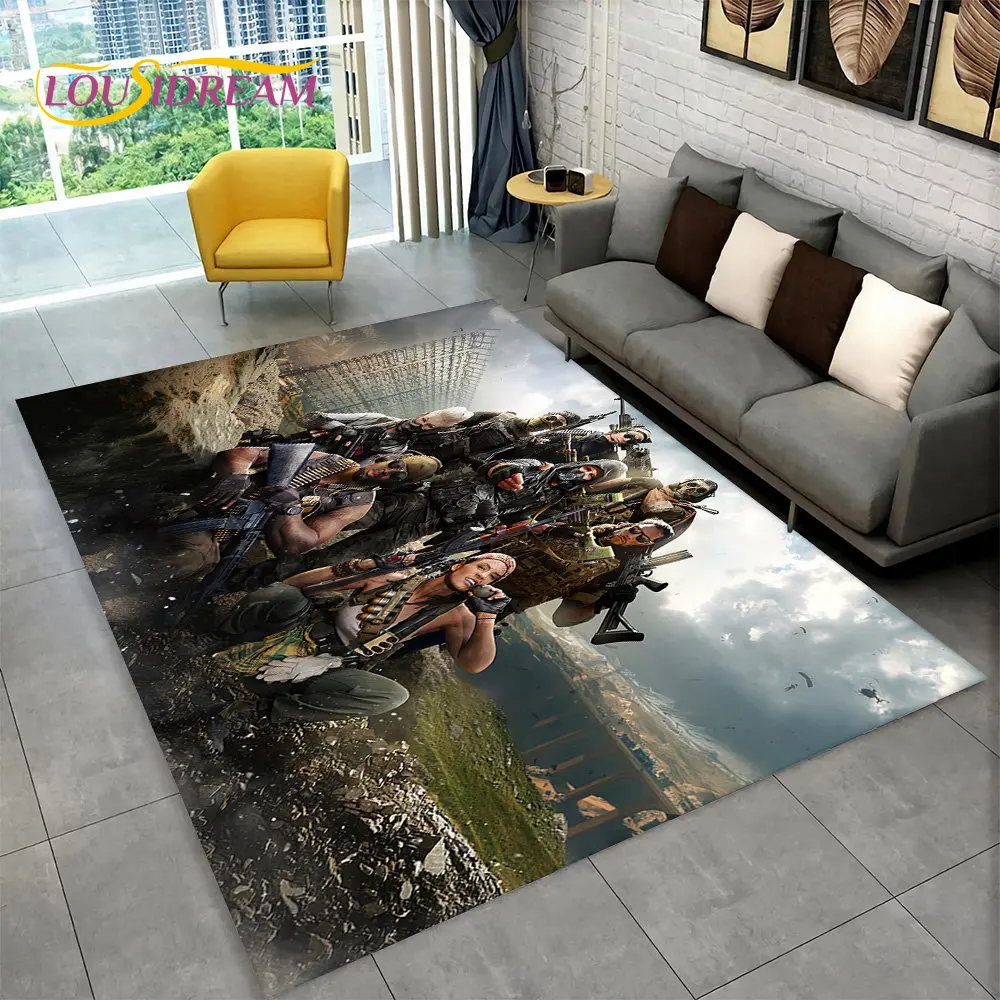 3D COD Game, Call of Duty ,Gamer Area Rug,Carpet Rug for Living Room Bedroom Sofa Doormat Decoration,Kid Play Non-slip Floor Mat