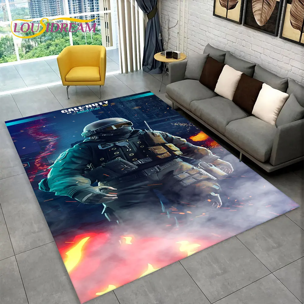 3D COD Game, Call of Duty ,Gamer Area Rug,Carpet Rug for Living Room Bedroom Sofa Doormat Decoration,Kid Play Non-slip Floor Mat