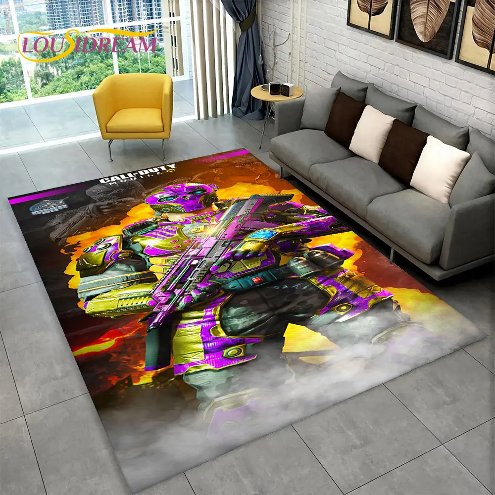 3D COD Game, Call of Duty ,Gamer Area Rug,Carpet Rug for Living Room Bedroom Sofa Doormat Decoration,Kid Play Non-slip Floor Mat