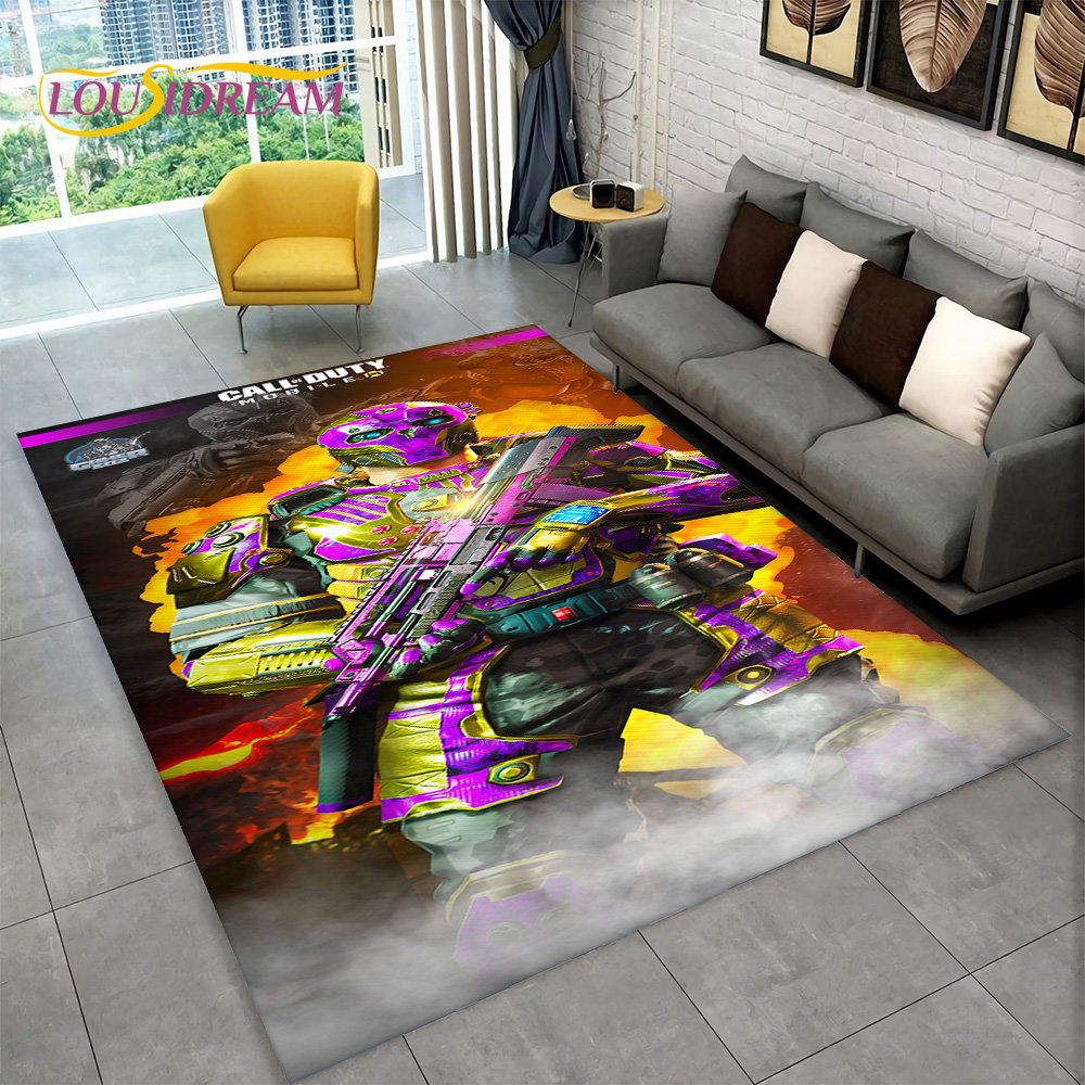 3D COD, Call of Duty Game,Gamer Area Rug,Carpet Rug for Living Room Bedroom Sofa Doormat Decoration,Kid Play Non-slip Floor Mat