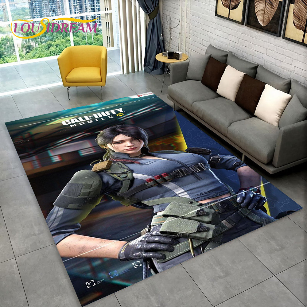3D COD, Call of Duty Game,Gamer Area Rug,Carpet Rug for Living Room Bedroom Sofa Doormat Decoration,Kid Play Non-slip Floor Mat
