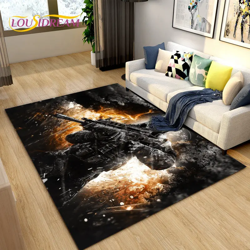 COD, Call of Duty Game ,Gamer Area Rug,Carpets Rug for Living Room Bedroom Sofa Doormat Decoration,Kids Play Non-slip Floor Mat