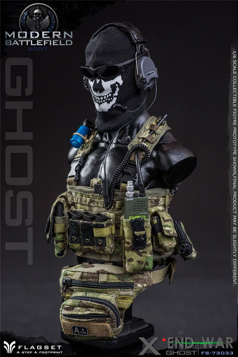 ViiKONDO 1/6 Flagset FS 73033 Ghost Action Figure Simon Riley End War COD Army Men 12inch Special Toy Model Full Set Collection
