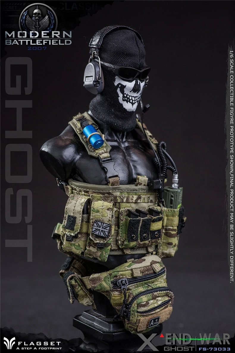 ViiKONDO 1/6 Flagset FS 73033 Ghost Action Figure Simon Riley End War COD Army Men 12inch Special Toy Model Full Set Collection