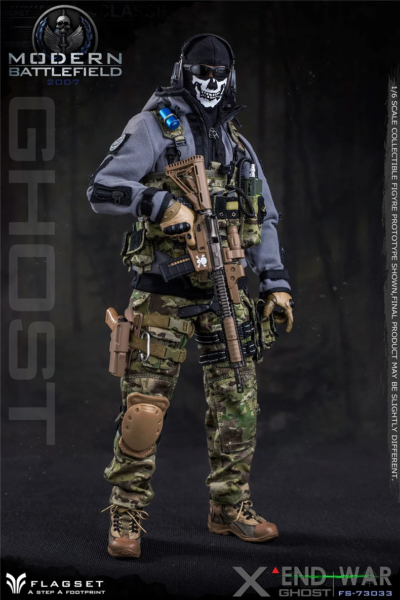 ViiKONDO 1/6 Flagset FS 73033 Ghost Action Figure Simon Riley End War COD Army Men 12inch Special Toy Model Full Set Collection