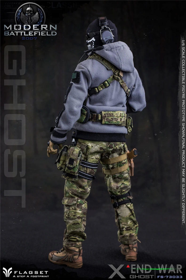 ViiKONDO 1/6 Flagset FS 73033 Ghost Action Figure Simon Riley End War COD Army Men 12inch Special Toy Model Full Set Collection