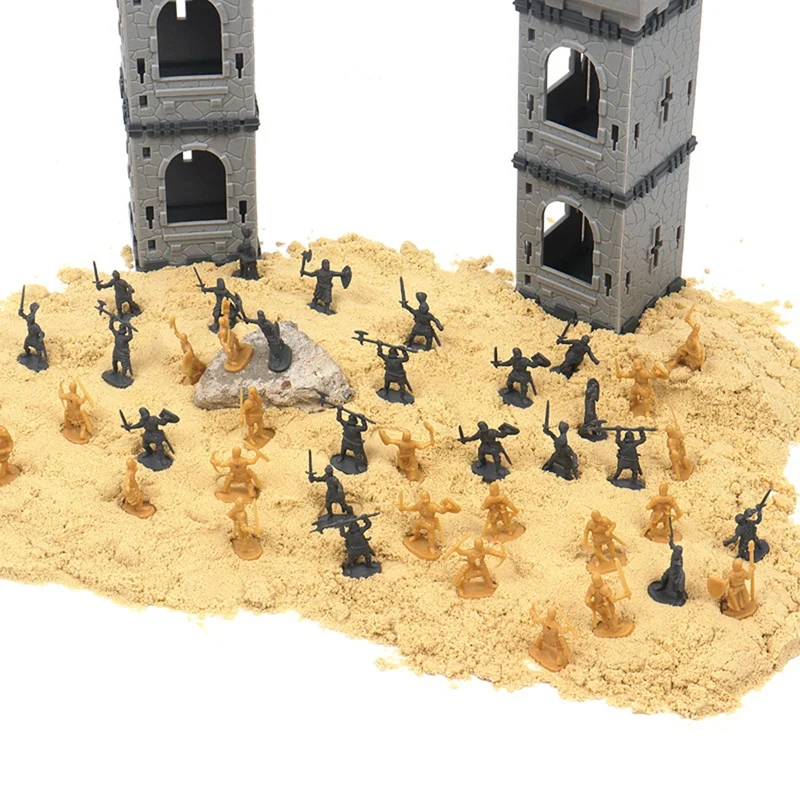 1:72 200/Set Plastic Ancient Soldier Figures Toy Archaic Soldiers Men Swordsman Action Figure DIY War Scene Toys