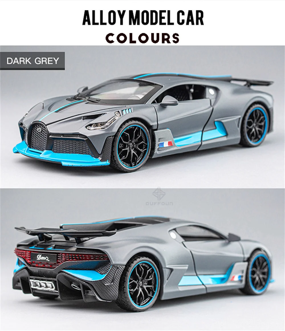 1/32 Alloy Diecasts Metal Toy Car Model Bugatti Divo Toy Vehicles Miniature Car Model With Light Toys For Boys Kids Christmas Gi