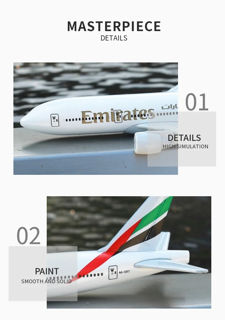 Scale 1:400 Metal Aircraft Replica Emirates Airlines A380 B777 Airplane Diecast Model Aviation Plane Collectible Toys for Boys