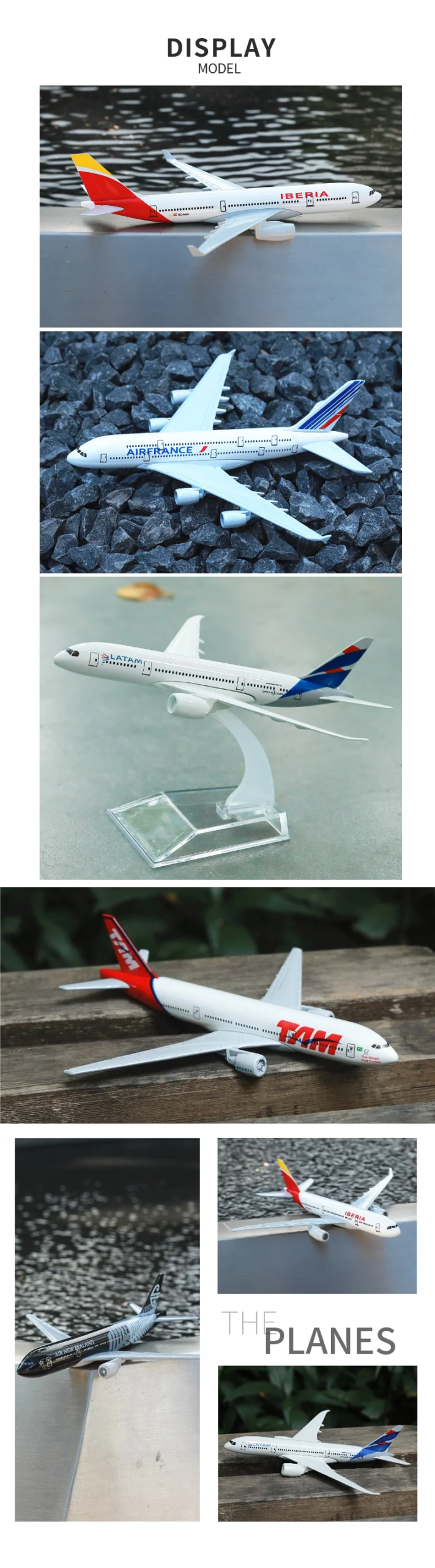 Scale 1:400 Metal Aircraft Replica Emirates Airlines A380 B777 Airplane Diecast Model Aviation Plane Collectible Toys for Boys