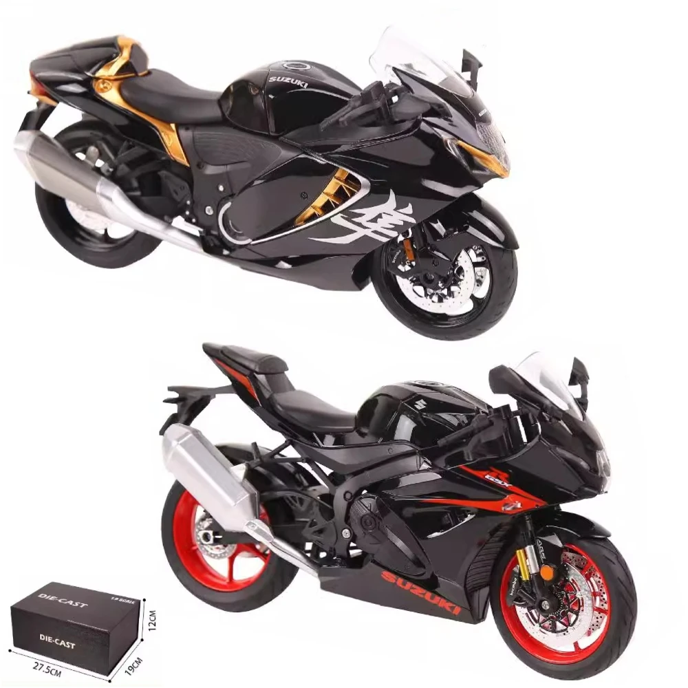 1/9 Kawasaki Ninja H2R BMW S1000RR SUZUKI GSX-R1000RR Hayabusa GSX-1300R Motorcycle Toy Model Diecast Metal Miniature Gift Boys