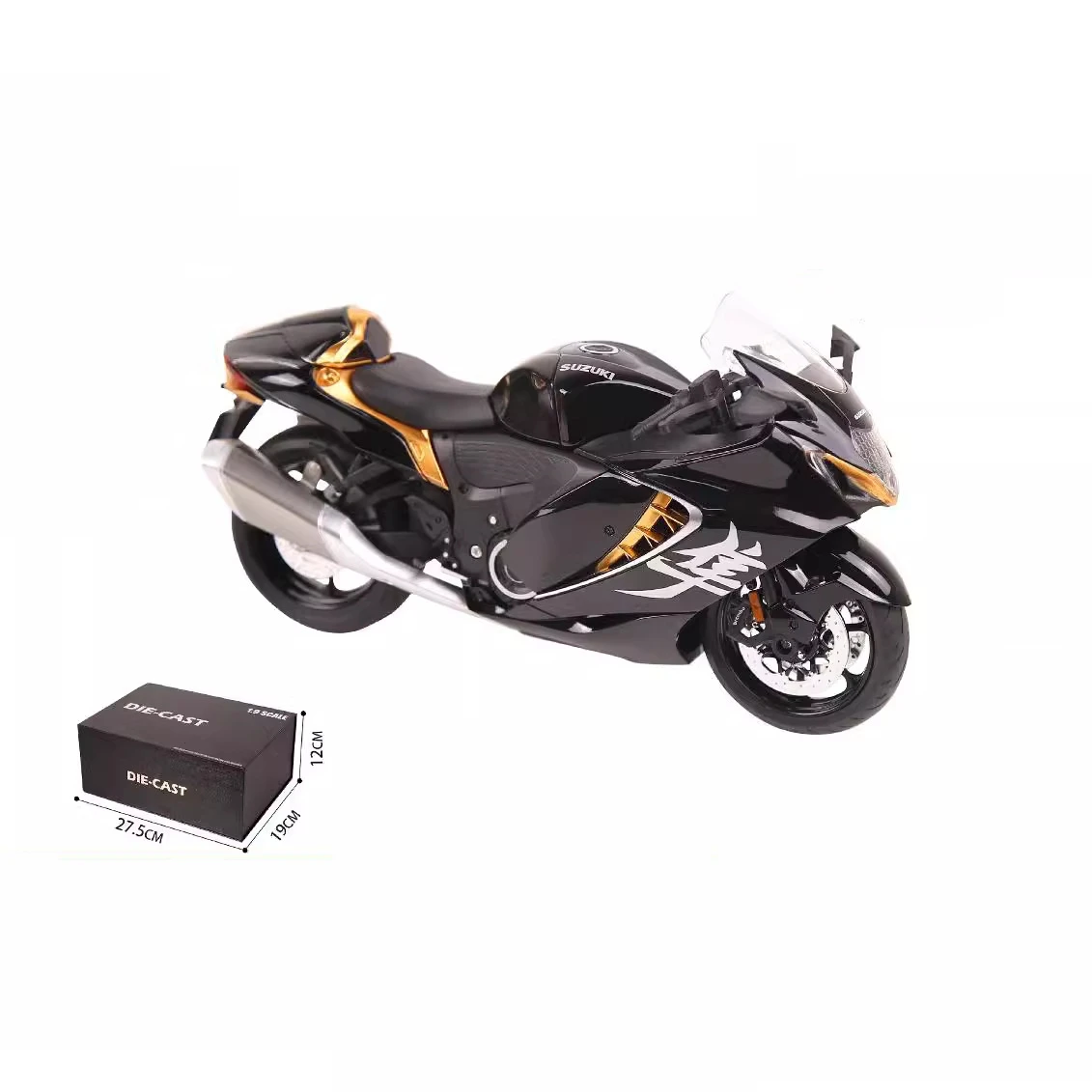 1/9 Kawasaki Ninja H2R BMW S1000RR SUZUKI GSX-R1000RR Hayabusa GSX-1300R Motorcycle Toy Model Diecast Metal Miniature Gift Boys