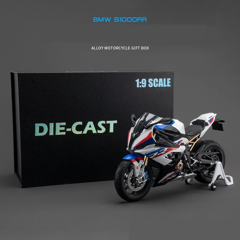1/9 Kawasaki Ninja H2R BMW S1000RR SUZUKI GSX-R1000RR Hayabusa GSX-1300R Motorcycle Toy Model Diecast Metal Miniature Gift Boys