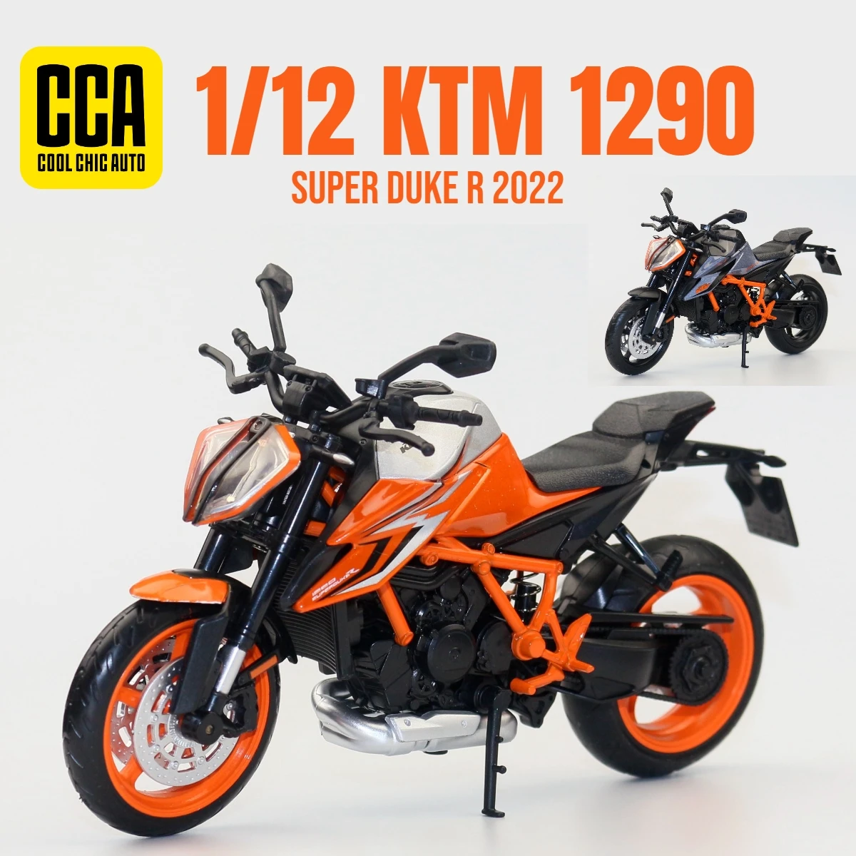 1/12 KTM 1290 Super Duke R 2022 Toy Motorcycle CCA Diecast Model 1:12 Sport Racing Miniature Collection Gift For Kid Children 1/12 KTM 1290 Super Duke R 2022 Toy Motorcycle CCA Diecast Model 1:12 Sport Racing Miniature Collection Gift For Kid Children