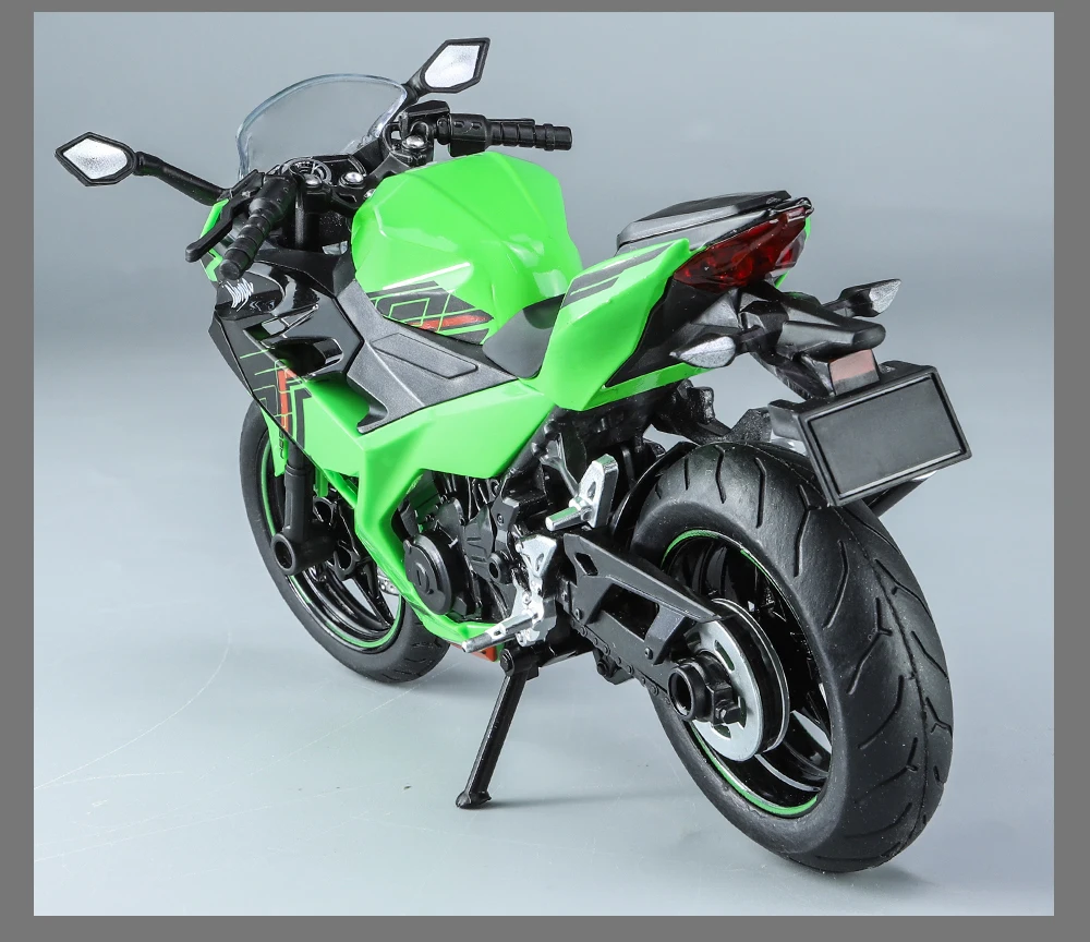 1/12 KAWASAKI Ninja 400 Toy Motorcycle Miniature Diecast Metal Model 1:12 Super Sport Sound & Light Collection Gift For Boy Kid