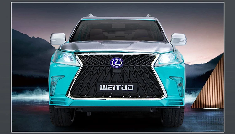 1/18 Lexus LX570 SUV Sport Toy Car Diecast Metal Model Miniature Pull Back Sound Light Doors Openable Collection Gift For Kids
