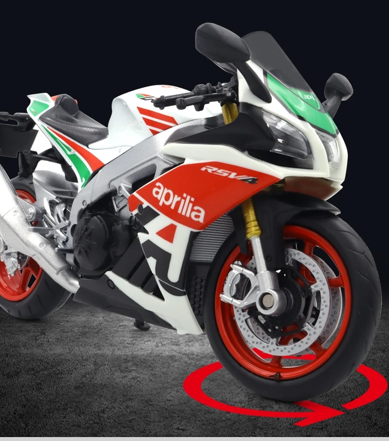 1/12 Aprilia RSV4 RR1000 Toy Motorcycle RMZ City Diecast Metal Miniature Model 1:12 Racing Super Sport Collection Gift Boy Kid 1/12 Aprilia RSV4 RR1000 Toy Motorcycle RMZ City Diecast Metal Miniature Model 1:12 Racing Super Sport Collection Gift Boy Kid