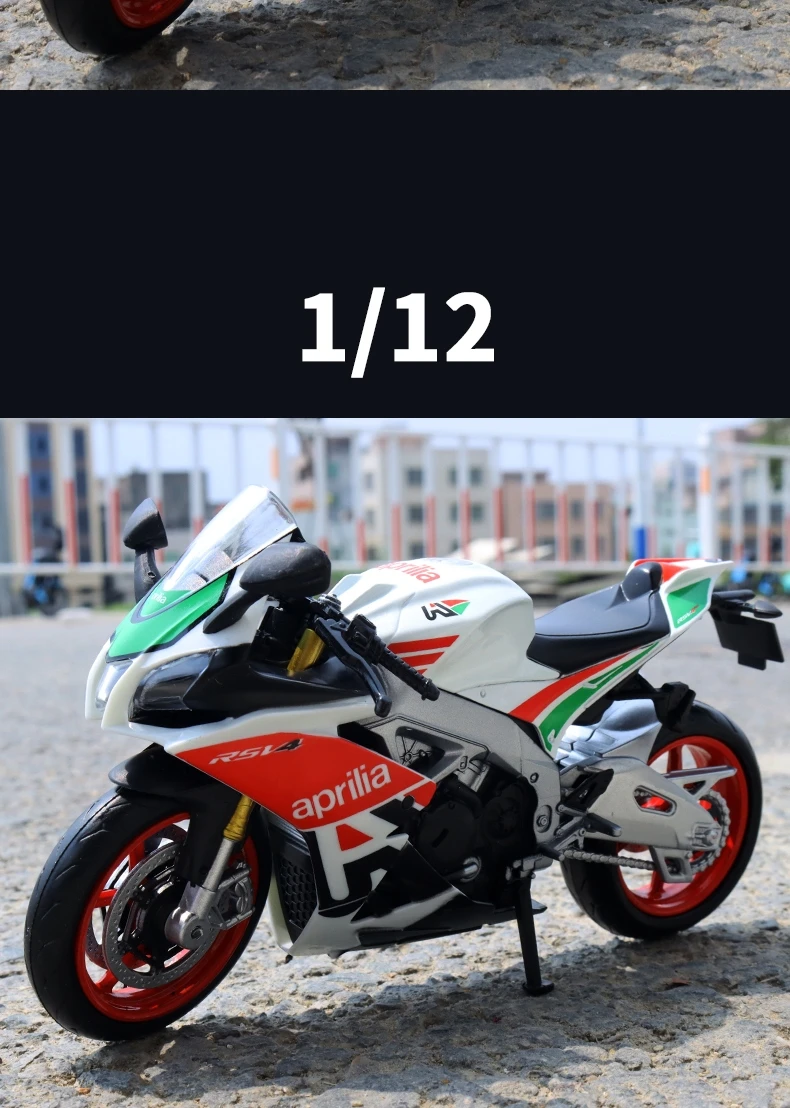 1/12 Aprilia RSV4 RR1000 Toy Motorcycle RMZ City Diecast Metal Miniature Model 1:12 Racing Super Sport Collection Gift Boy Kid 1/12 Aprilia RSV4 RR1000 Toy Motorcycle RMZ City Diecast Metal Miniature Model 1:12 Racing Super Sport Collection Gift Boy Kid