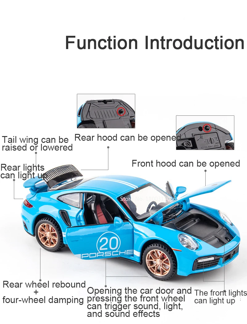 1:32 911 Turbo S Alloy Car Toy Model Metal Body Diecasts Super Sport Car with Pull Back Function Vehicle Toys for Children Gifts 1:32 911 Turbo S Alloy Car Toy Model Metal Body Diecasts Super Sport Car with Pull Back Function Vehicle Toys for Children Gifts
