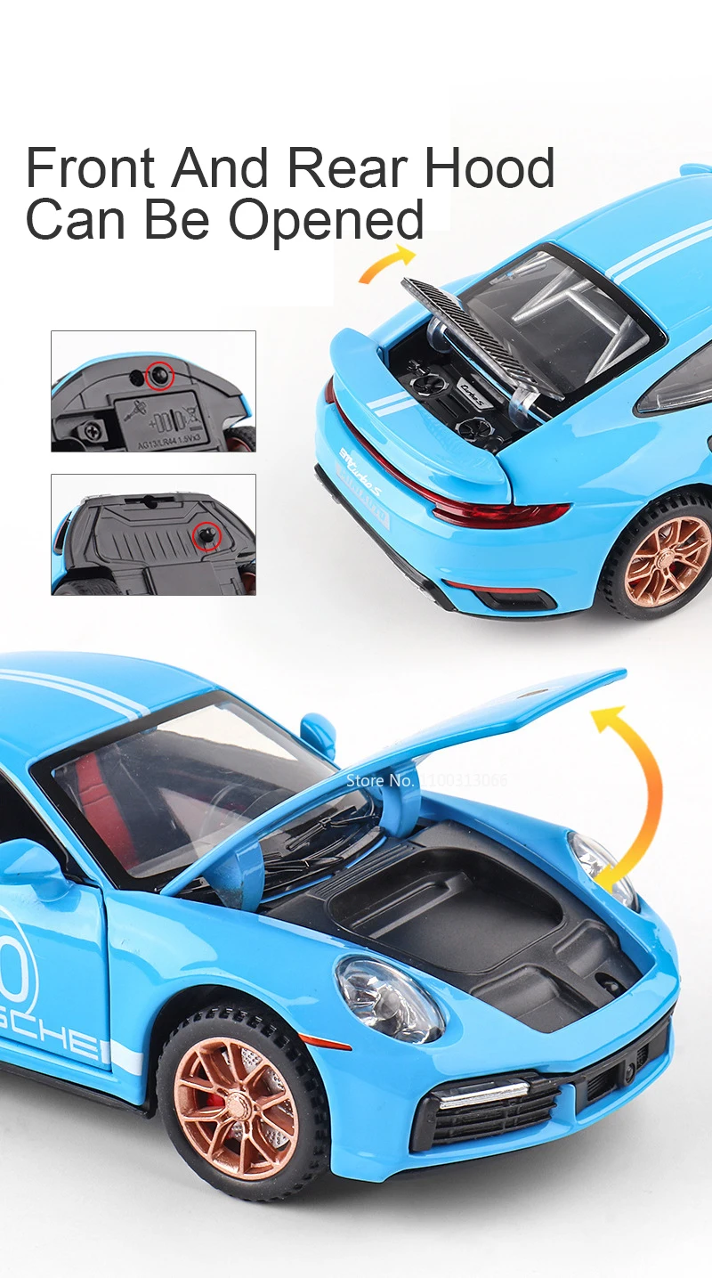 1:32 911 Turbo S Alloy Car Toy Model Metal Body Diecasts Super Sport Car with Pull Back Function Vehicle Toys for Children Gifts 1:32 911 Turbo S Alloy Car Toy Model Metal Body Diecasts Super Sport Car with Pull Back Function Vehicle Toys for Children Gifts